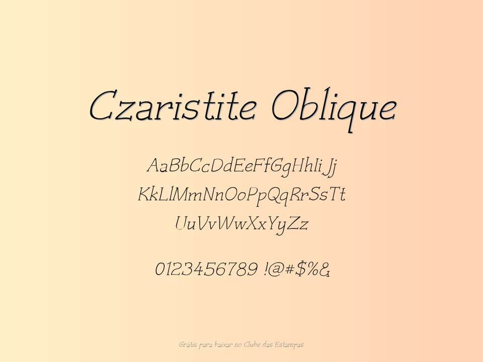 Fonte Czaristite Oblique Grátis Para Baixar
