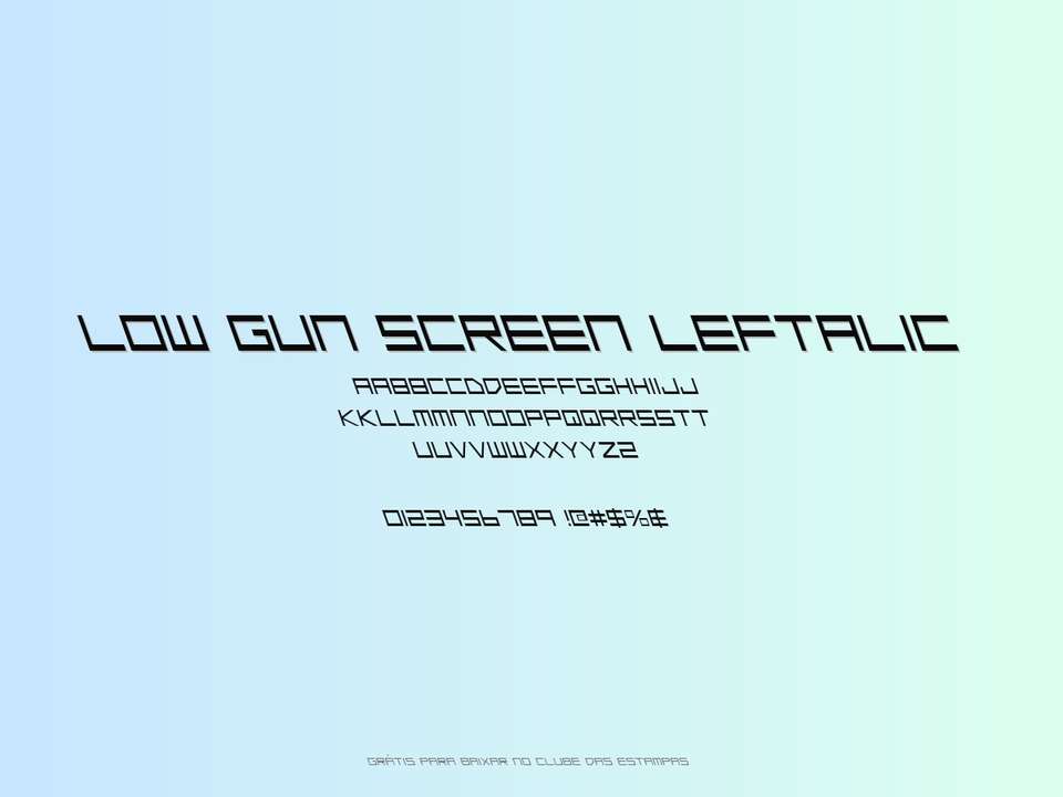 Fonte Low Gun Screen Leftalic Grátis Para Baixar