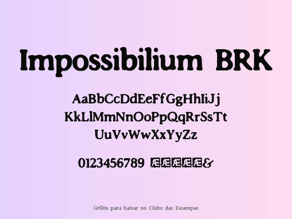 Fonte Impossibilium Brk Grátis Para Baixar