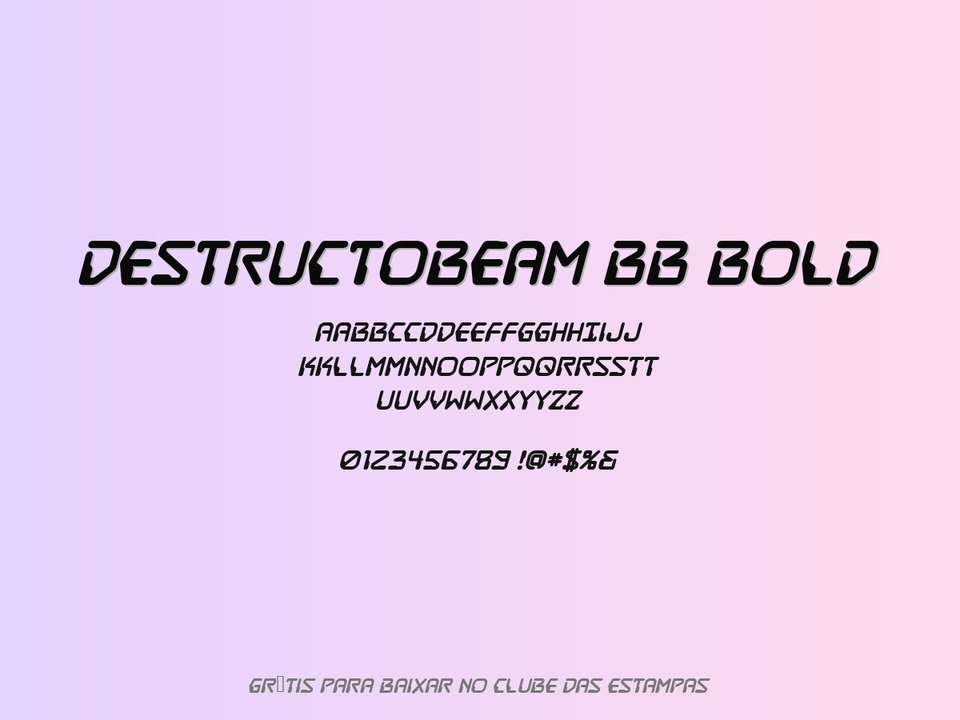 Fonte Destructobeam Bb Bold Grátis Para Baixar