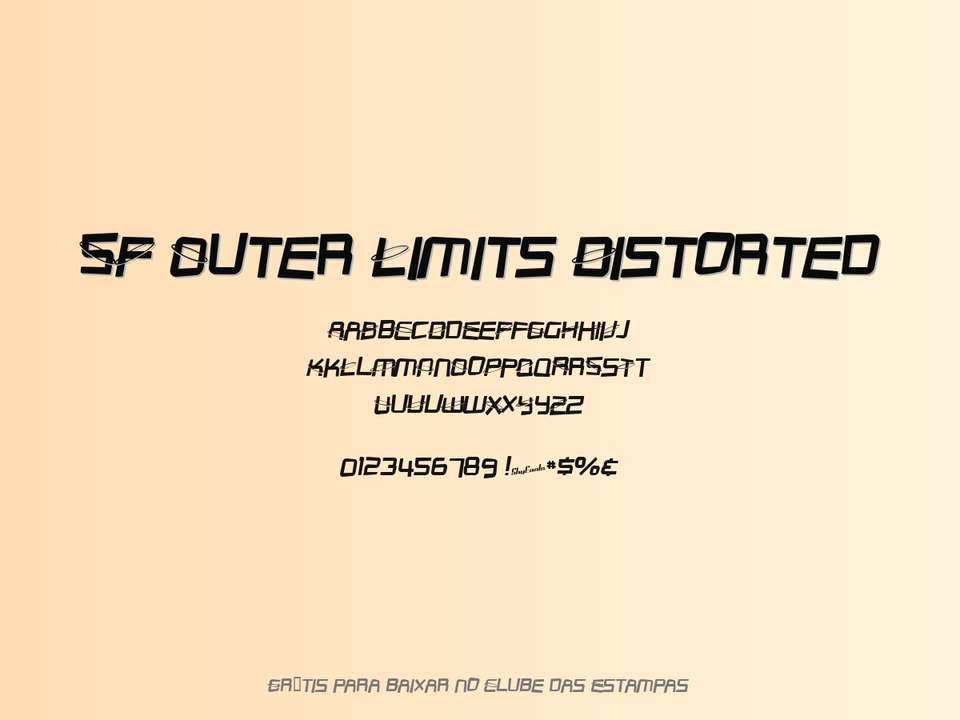 Fonte Sf Outer Limits Distorted Grátis Para Baixar
