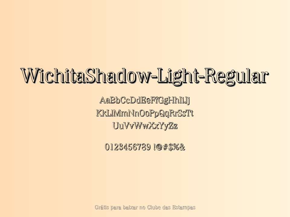 Fonte Wichitashadow Light Regular Grátis Para Baixar