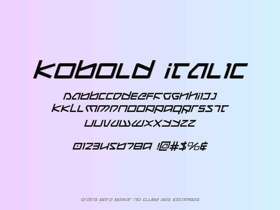 Fonte Kobold Italic Grátis Para Baixar