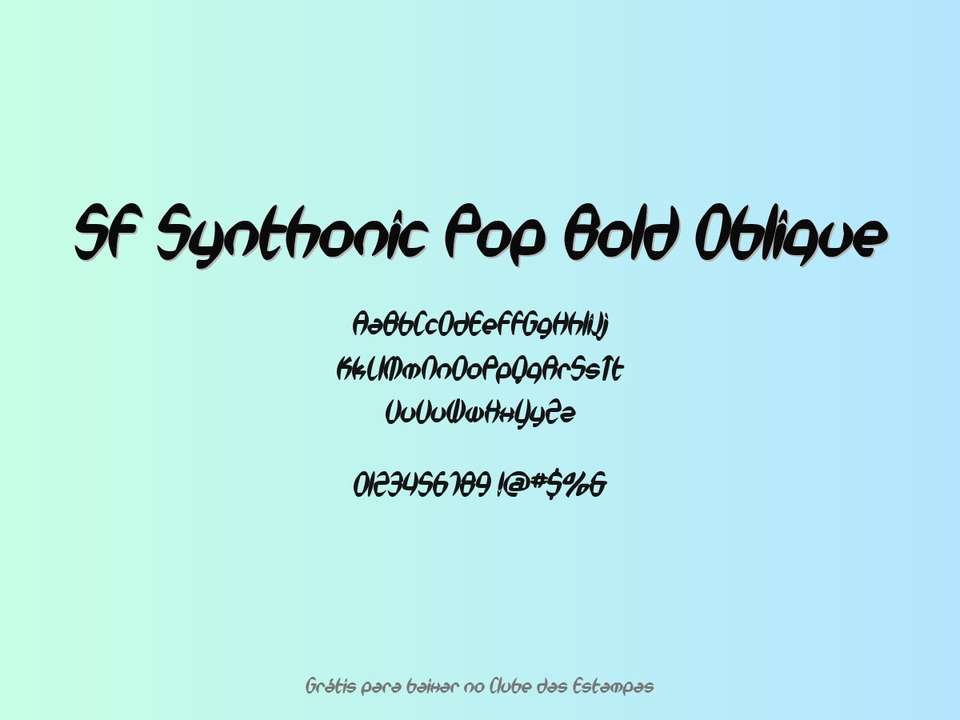 Fonte Sf Synthonic Pop Bold Oblique Grátis Para Baixar