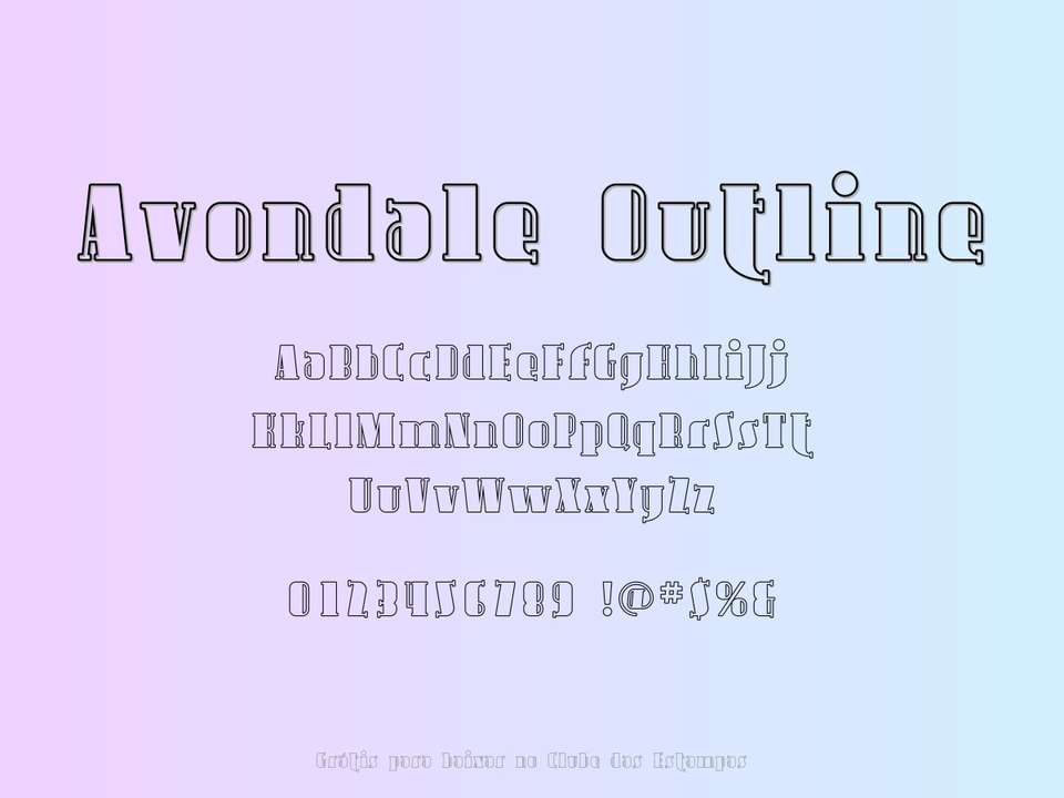Fonte Avondale Outline Grátis Para Baixar