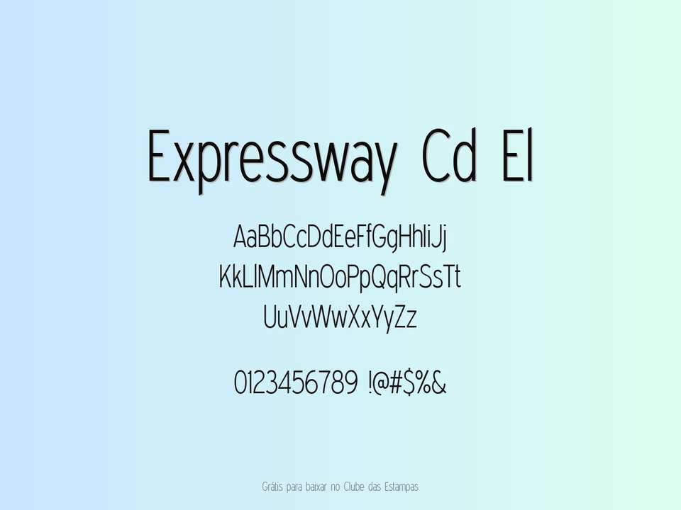Fonte Expressway Cd El Grátis Para Baixar