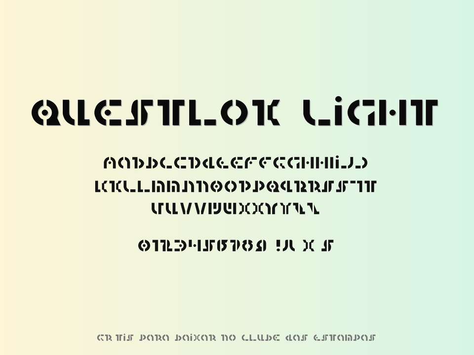 Fonte Questlok Light Grátis Para Baixar