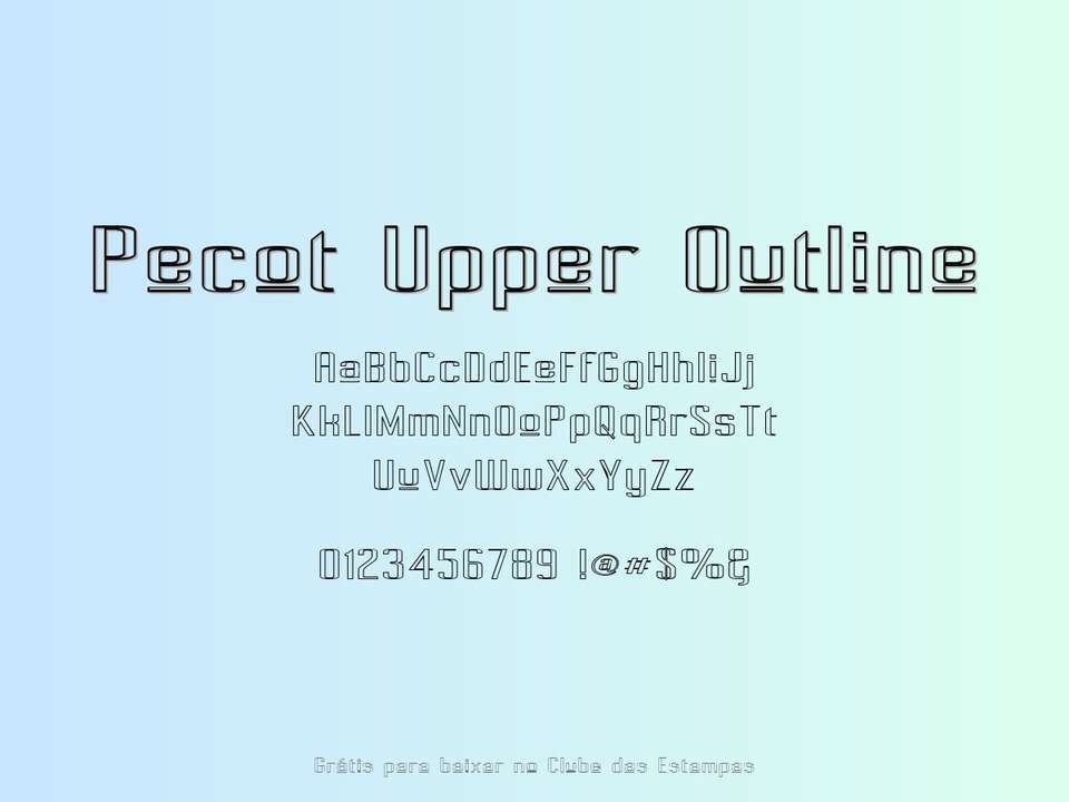 Fonte Pecot Upper Outline Grátis Para Baixar