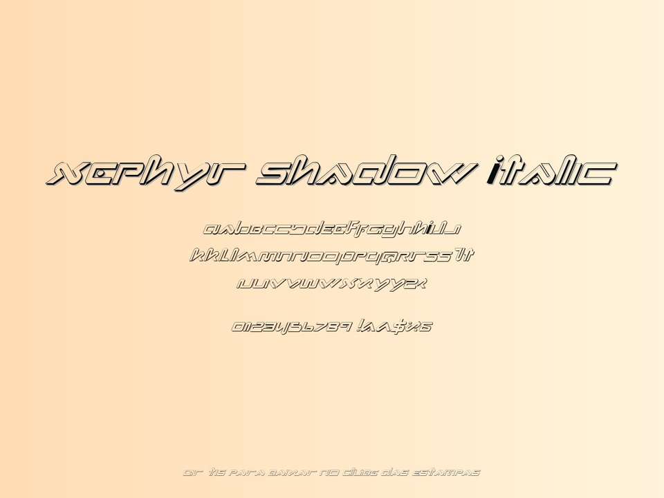 Fonte Xephyr Shadow Italic Grátis Para Baixar