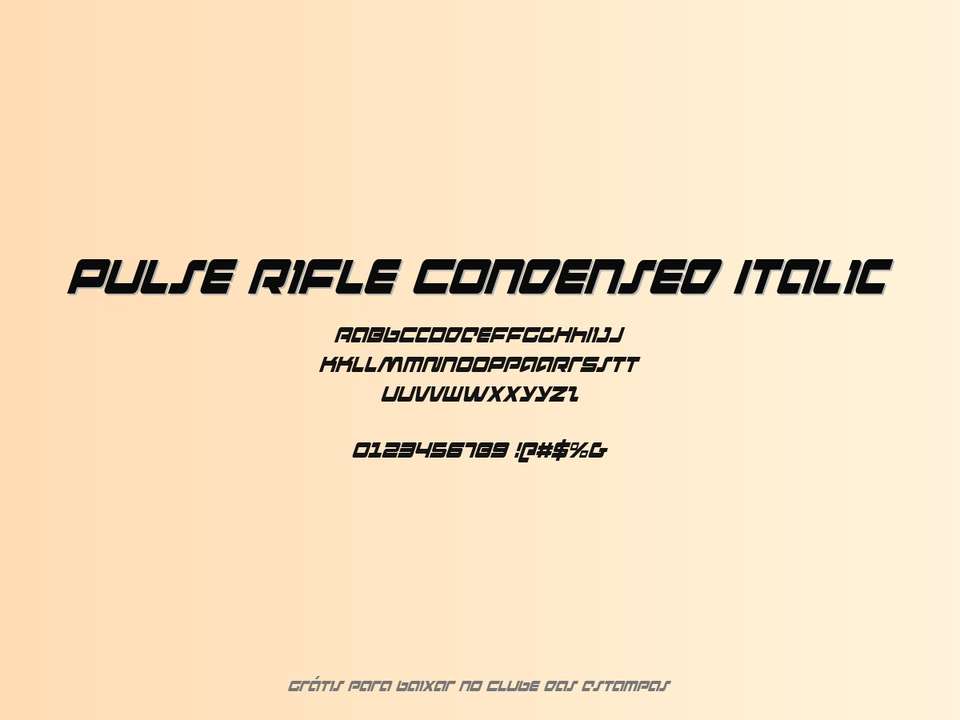 Fonte Pulse Rifle Condensed Italic Grátis Para Baixar