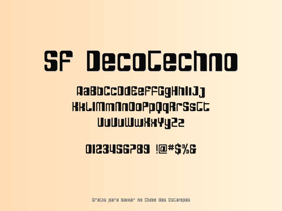 Fonte Sf Decotechno Grátis Para Baixar
