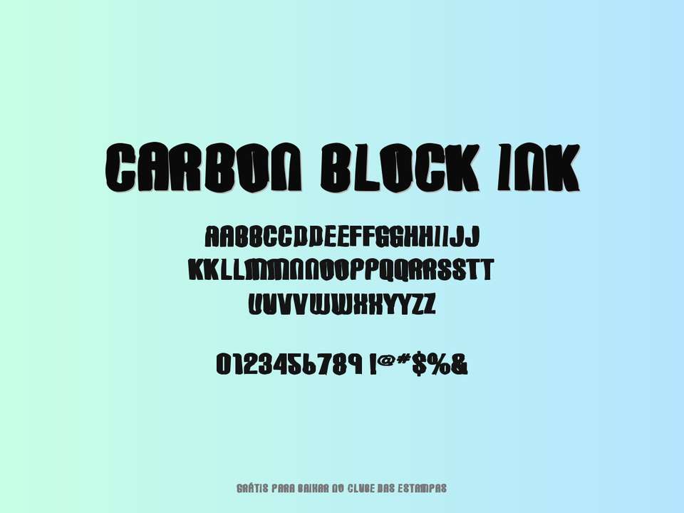 Fonte Carbon Block Ink Grátis Para Baixar