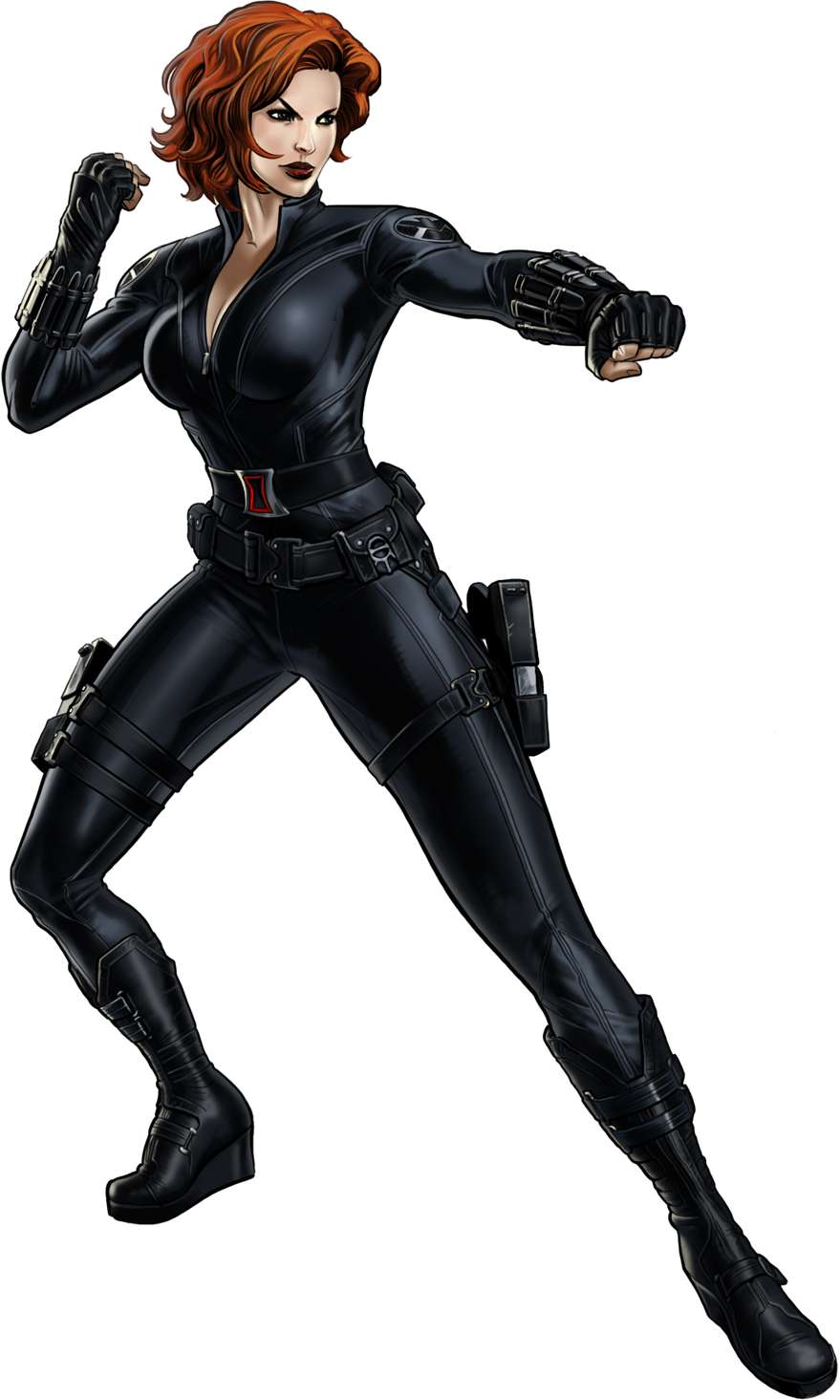 Super Heroína Em Traje Preto Super Heróis Png Grátis Para Baixar