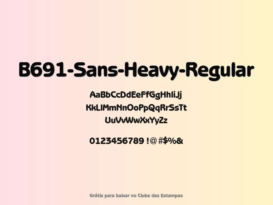 Fonte B691 Sans Heavy Regular Grátis Para Baixar