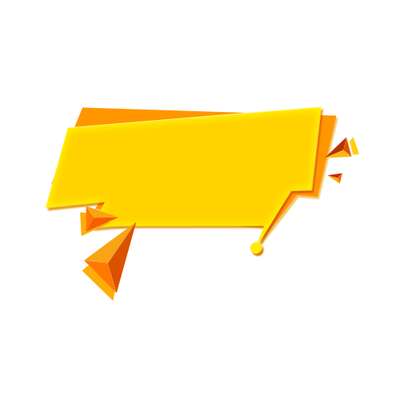 Banner Amarelo De Fala Design Png Grátis Para Baixar