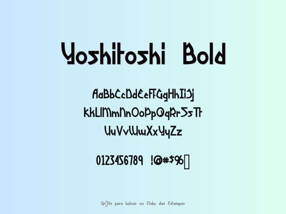 Fonte Yoshitoshi Bold Grátis Para Baixar