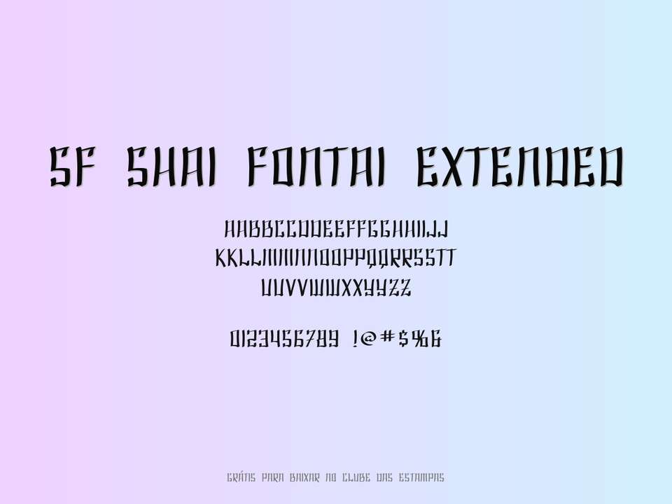 Fonte Sf Shai Fontai Extended Grátis Para Baixar