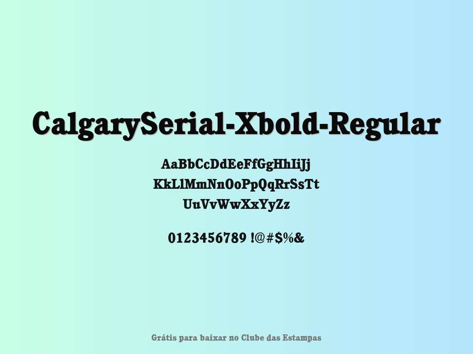 Fonte Calgaryserial Xbold Regular Grátis Para Baixar