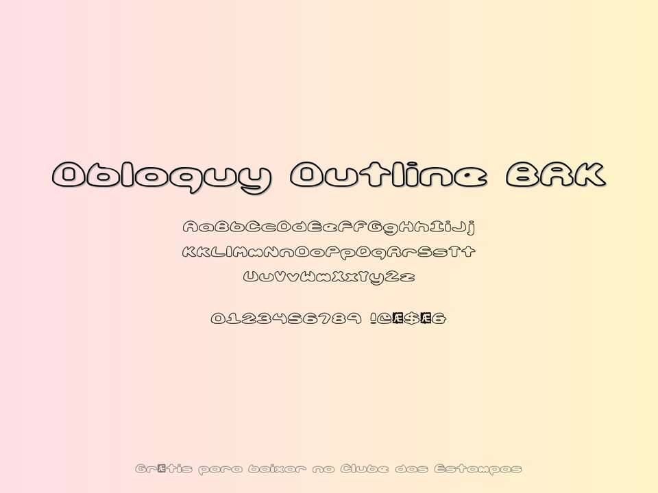 Fonte Obloquy Outline Brk Grátis Para Baixar