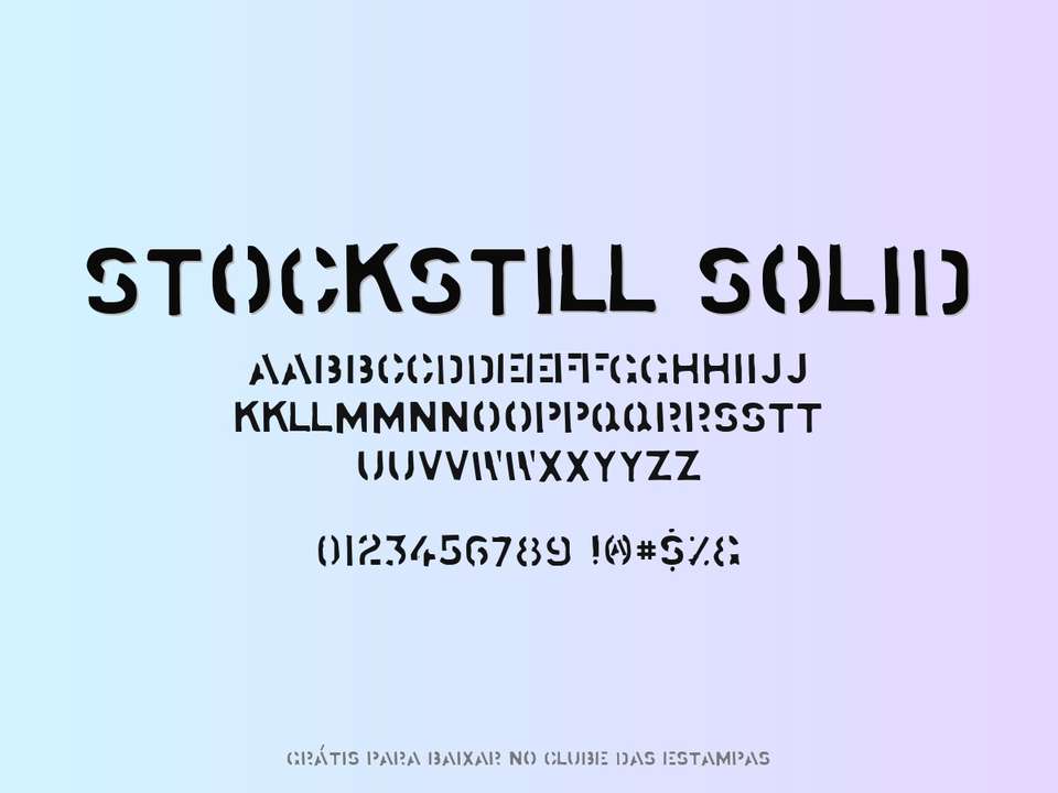 Fonte Stockstill Solid Grátis Para Baixar