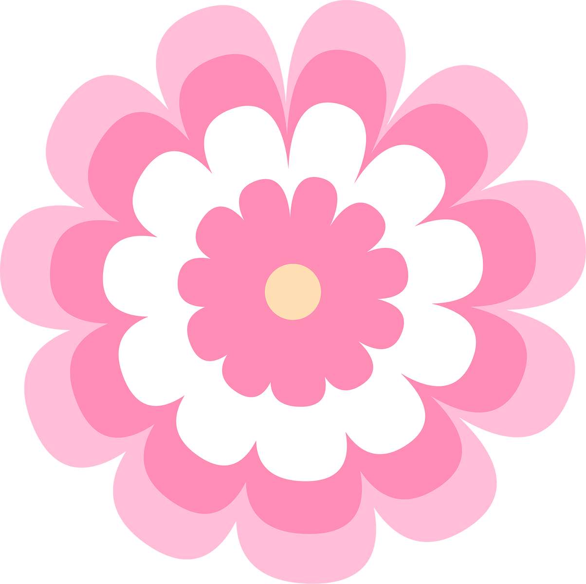 Flor Estilizada Rosa Branca Flores Png Grátis Para Baixar