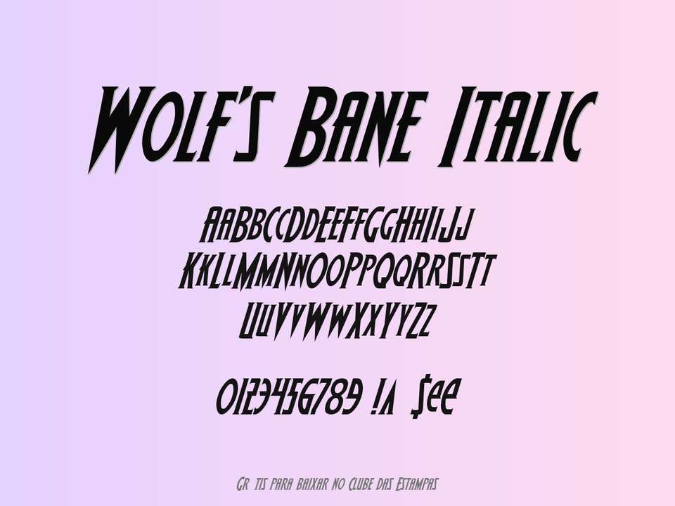 Fonte Wolf's Bane Italic Grátis Para Baixar