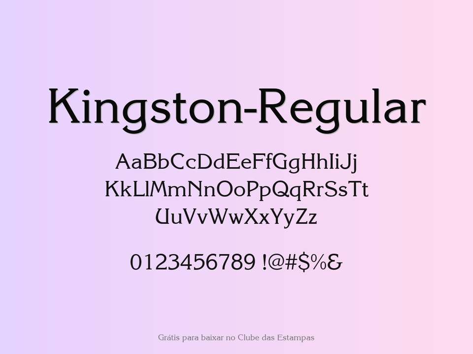 Fonte Kingston Regular Grátis Para Baixar