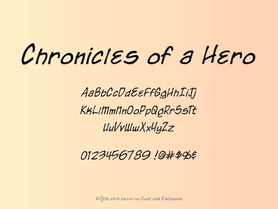 Fonte Chronicles Of A Hero Grátis Para Baixar