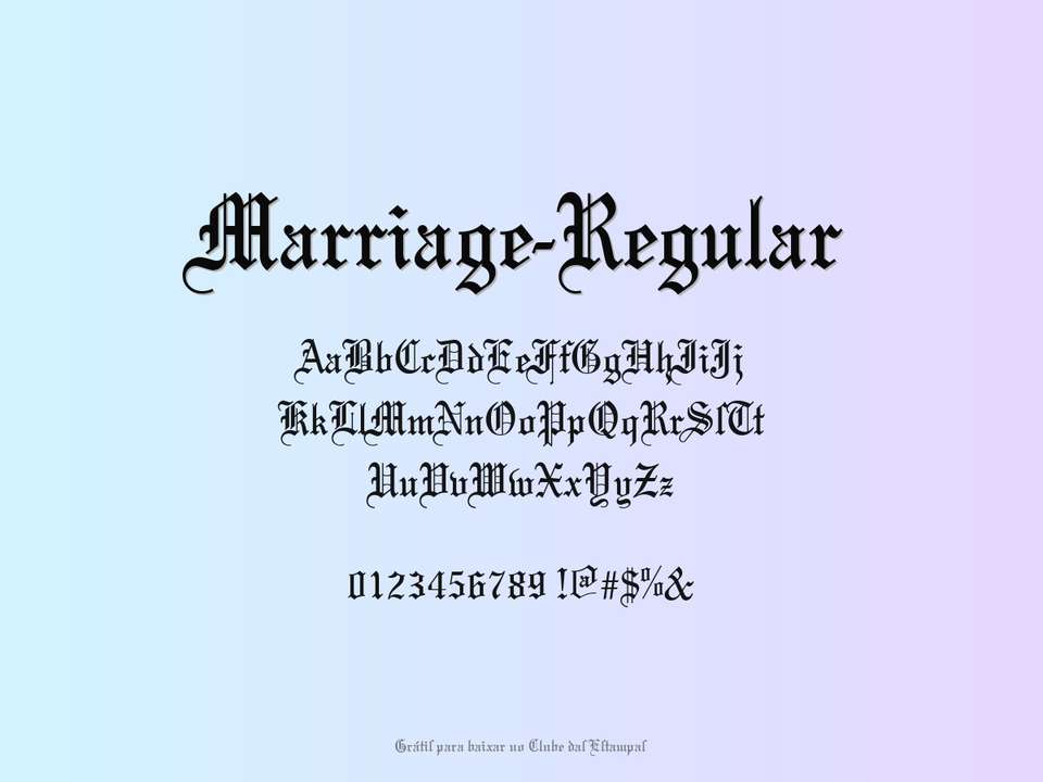 Fonte Marriage Regular Grátis Para Baixar