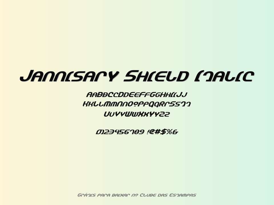 Fonte Jannisary Shield Italic Grátis Para Baixar