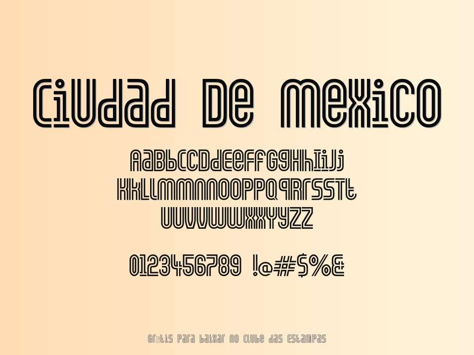 Fonte Ciudad De Mexico Grátis Para Baixar