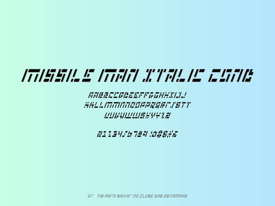 Fonte Missile Man Italic Cond Grátis Para Baixar