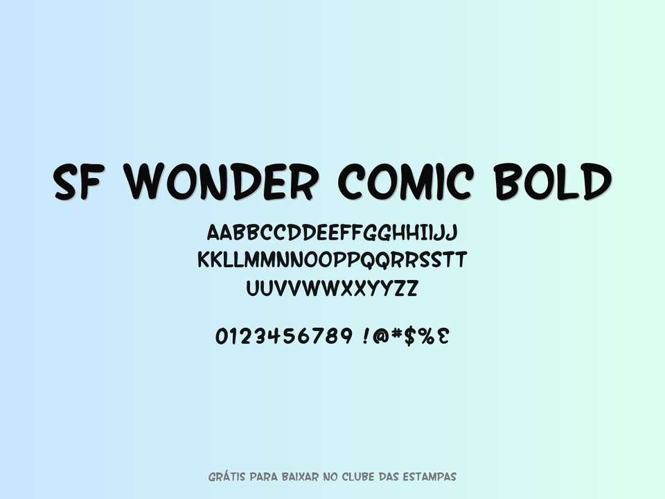 Fonte Sf Wonder Comic Bold Grátis Para Baixar