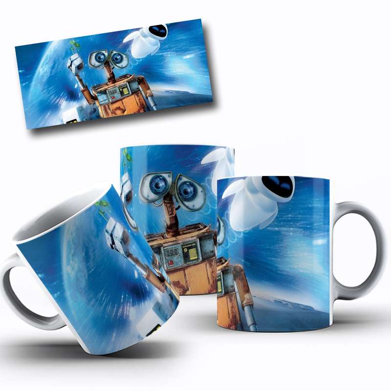 Arte Para Caneca Wall E Personagem Cartoon 19