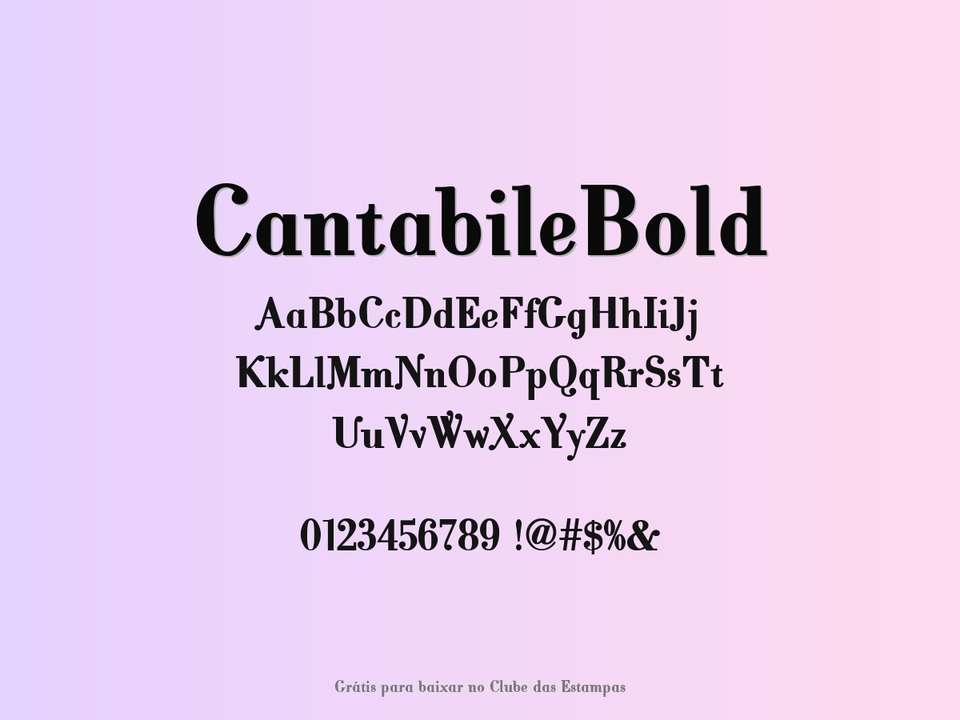Fonte Cantabilebold Grátis Para Baixar