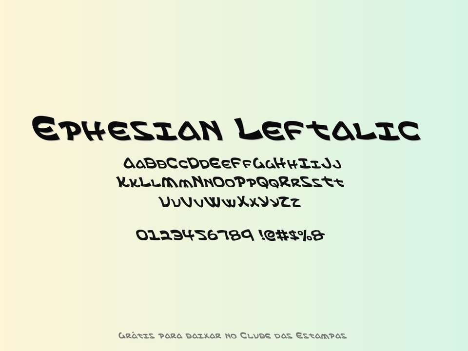 Fonte Ephesian Leftalic Grátis Para Baixar