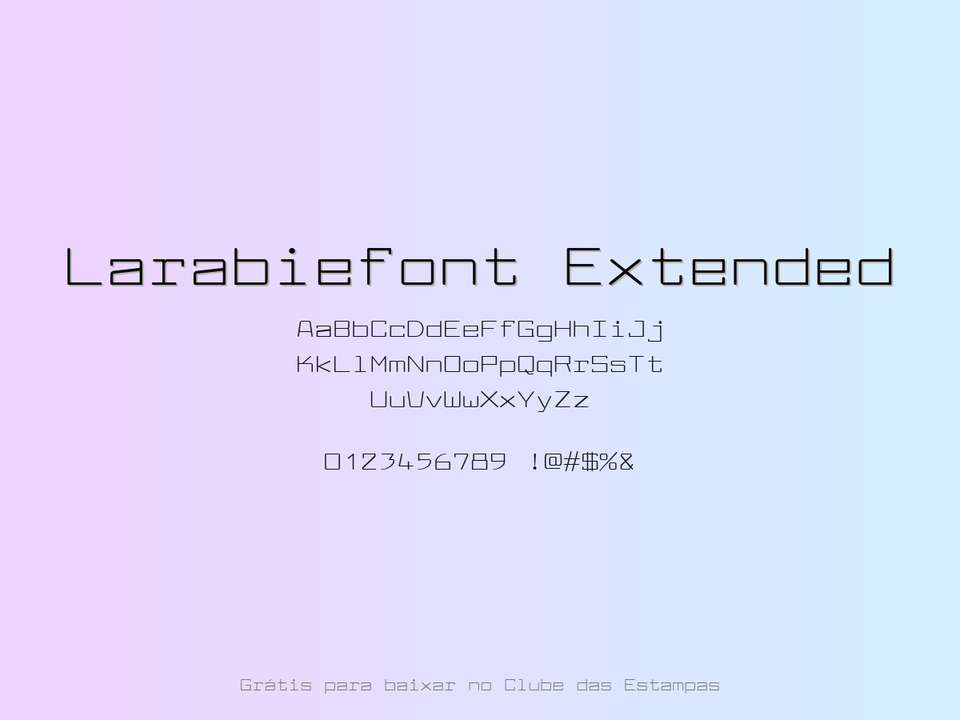 Fonte Larabiefont Extended Grátis Para Baixar