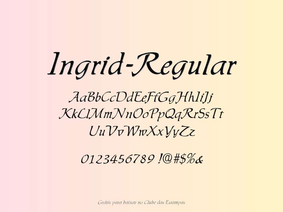 Fonte Ingrid Regular Grátis Para Baixar