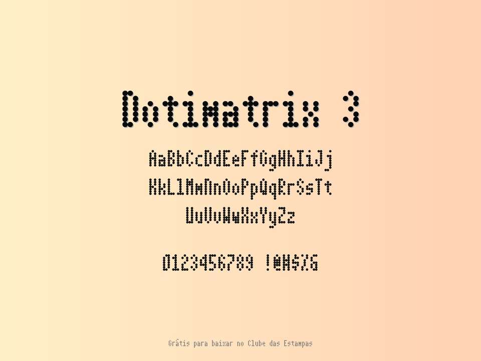 Fonte Dotimatrix 3 Grátis Para Baixar