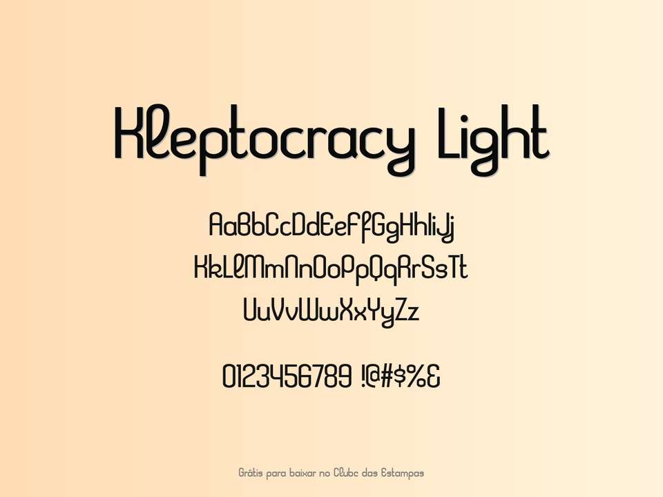 Fonte Kleptocracy Light Grátis Para Baixar