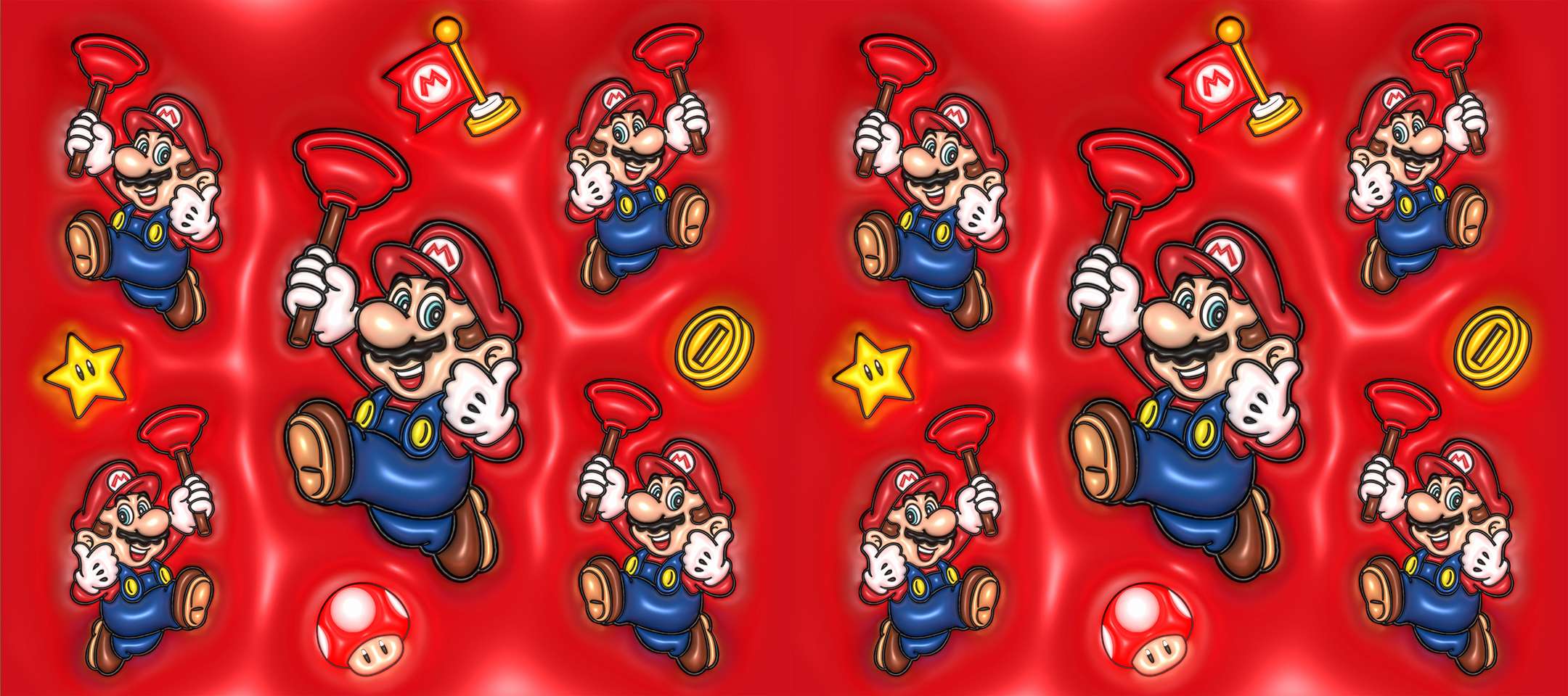 Personagem Super Mario Bros Em Cenário Vermelho Video Game Png Arte Para Caneca Grátis Pra Baixar