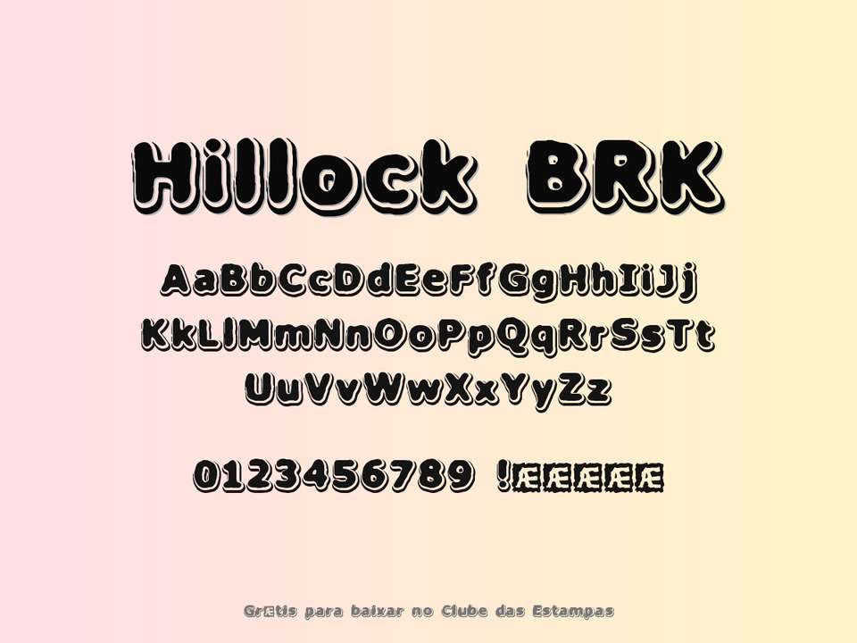Fonte Hillock Brk Grátis Para Baixar