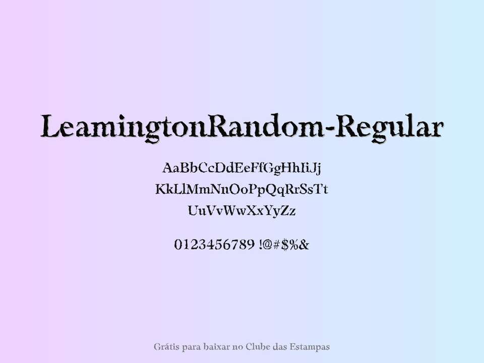 Fonte Leamingtonrandom Regular Grátis Para Baixar