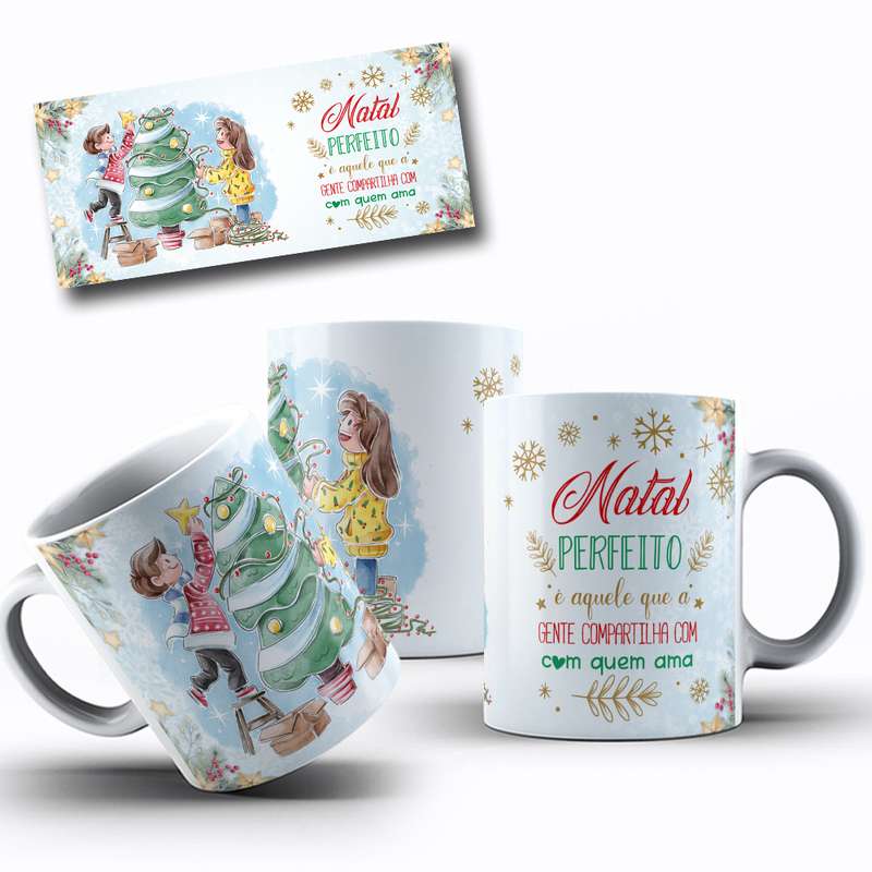 Arte Para Caneca Natal Perfeito Personagens 62