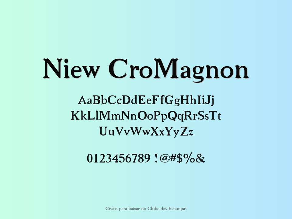 Fonte Niew Cromagnon Grátis Para Baixar