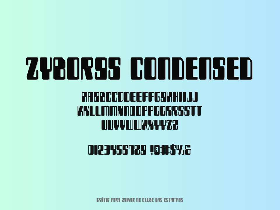 Fonte Zyborgs Condensed Grátis Para Baixar
