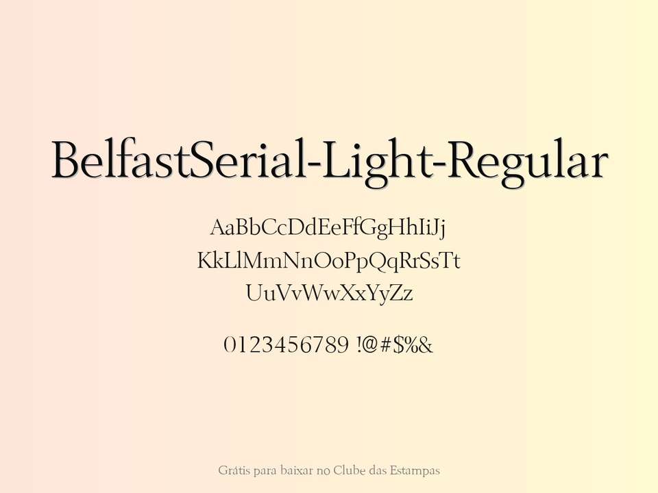 Fonte Belfastserial Light Regular Grátis Para Baixar