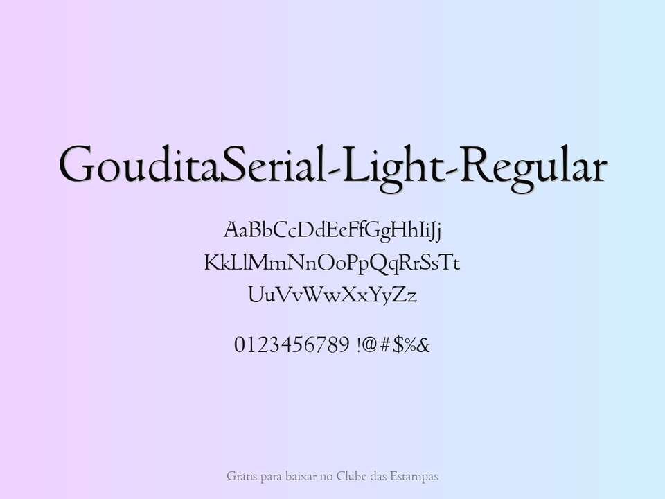 Fonte Gouditaserial Light Regular Grátis Para Baixar