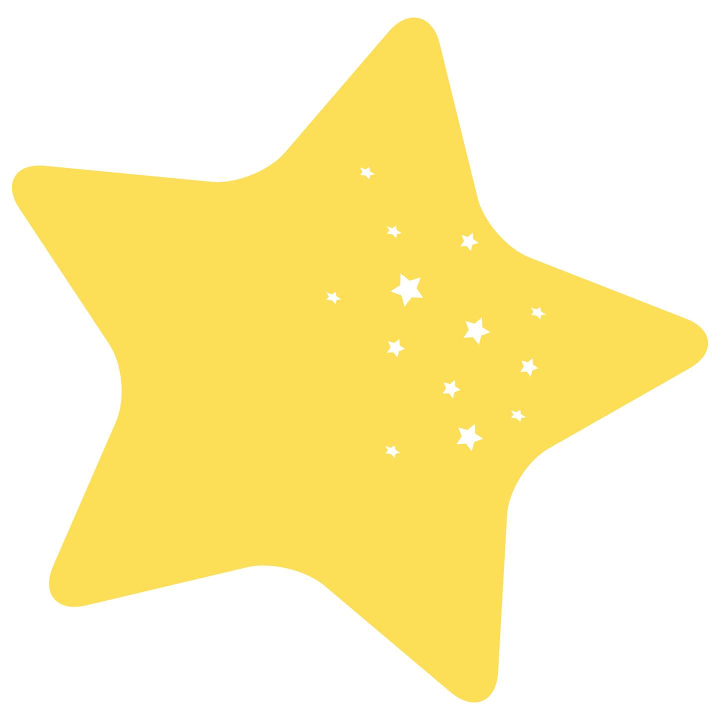 Estrela Amarela Com Estrelas Decoração Png Grátis Para Baixar