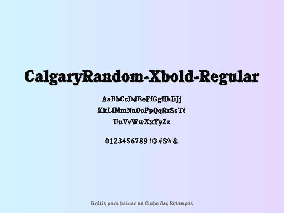 Fonte Calgaryrandom Xbold Regular Grátis Para Baixar